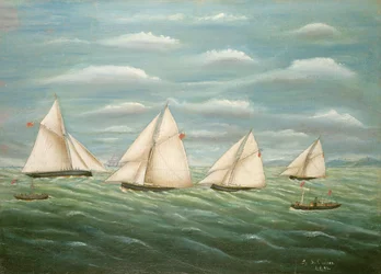 Regatta Long Sand Lightshipin edustalla, Primitive School, 1800-luku